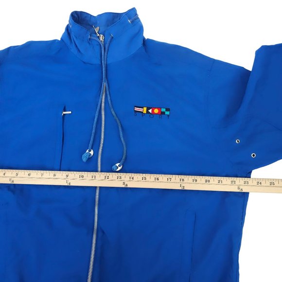 Vtg Catalina Wind Suit Tracksuit Blue Sz M Windbreaker Jacket Pant 80s 90s Retro - Picture 7 of 14